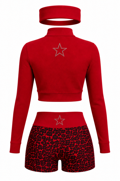 Kute Red Leopard Set